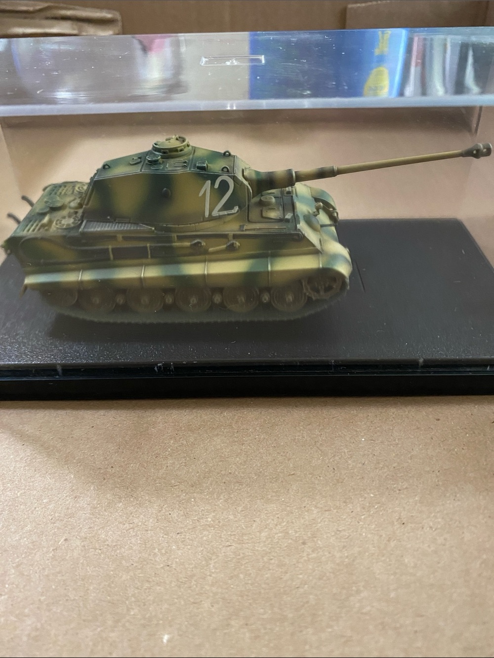 Diecast Military Tank Model in Green Camo - Number 12